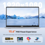 Laptop Computer with N97 Processor(Up to 3.6Ghz) 16GB RAM 512GB SSD Laptop, 15.6 Inch FHD Screen Gaming Laptops Windows 11 Laptop Computer, Light&Thin, Metal Shell, Webcam, Type-C, USB3.2, Grey - Image 5